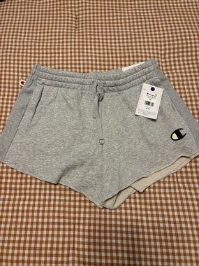 Champion Light Gray Women's Athletic Drawstring Shorts